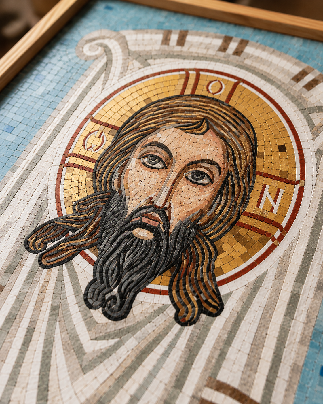 Jesus im heiligen weißen Tuch